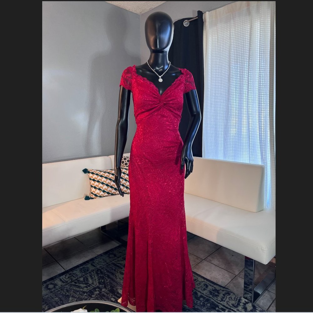 Red long dress